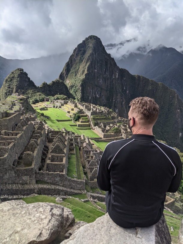 Jay Bittner standing in front of the beautiful Macchu Picchu